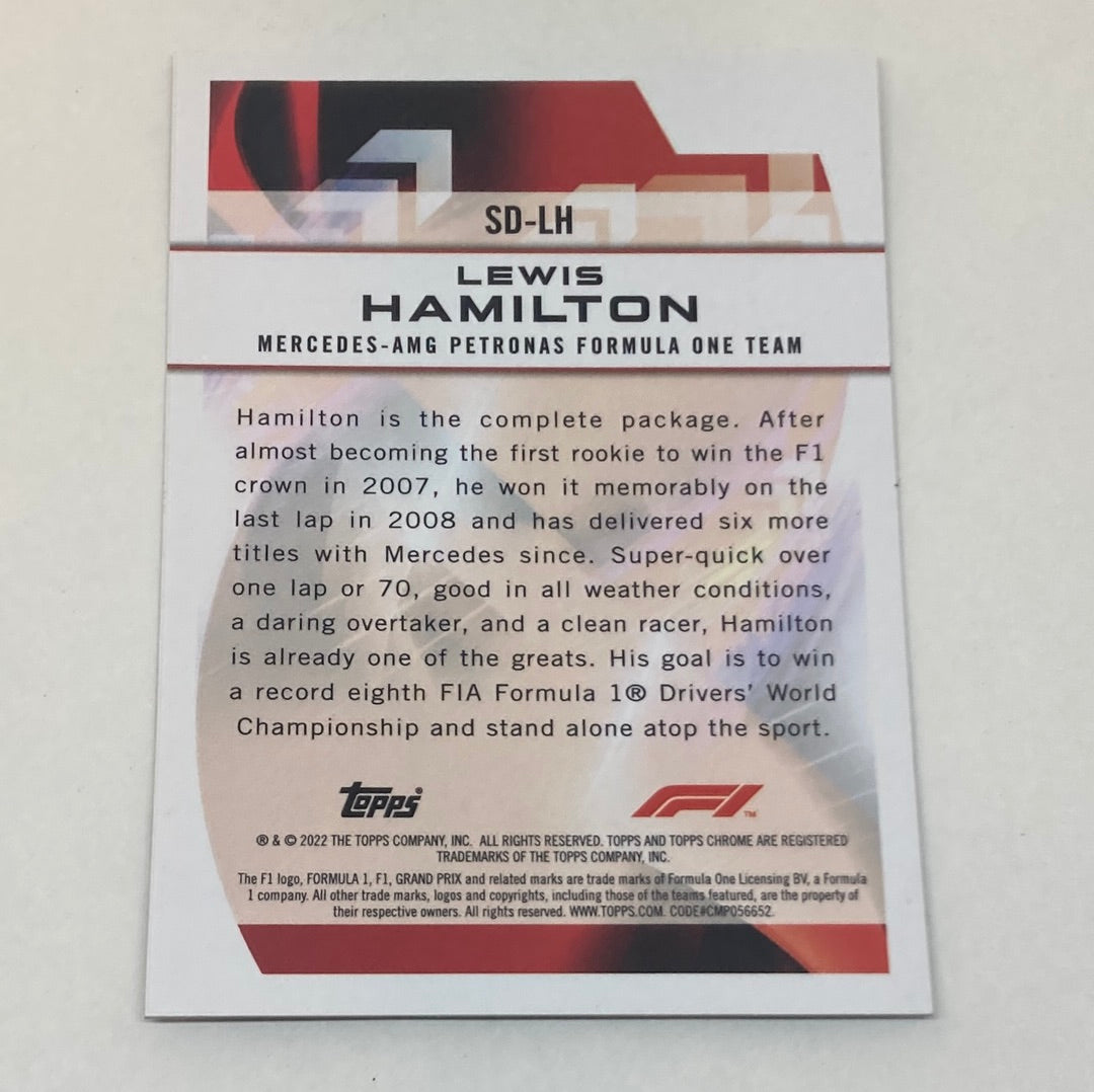 2022 Topps Chrome Lewis Hamilton #SD-LH F1 Card