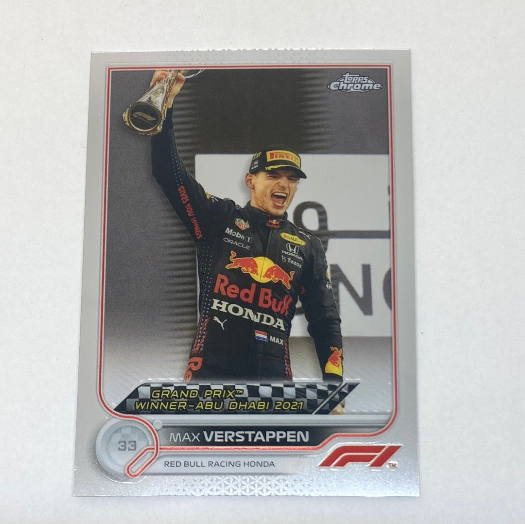 2022 Topps Chrome Max Verstappen #172 F1 Card