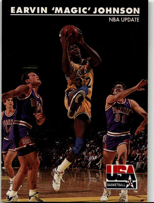 1992 SkyBox USA 28 Earvin "Magic" Johnson - ChronicCards