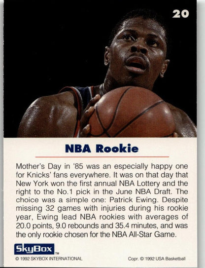 1992 SkyBox USA 20 Patrick Ewing - ChronicCards