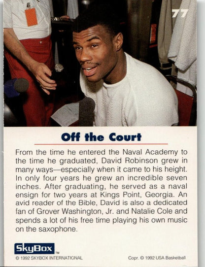 1992 SkyBox USA 77 David Robinson - ChronicCards