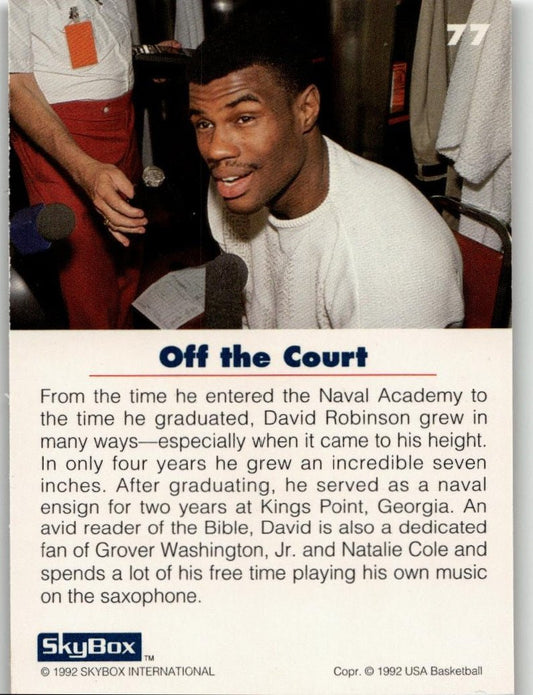 1992 SkyBox USA 77 David Robinson - ChronicCards
