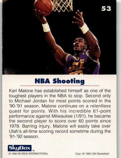 1992 SkyBox USA 53 Karl Malone - ChronicCards