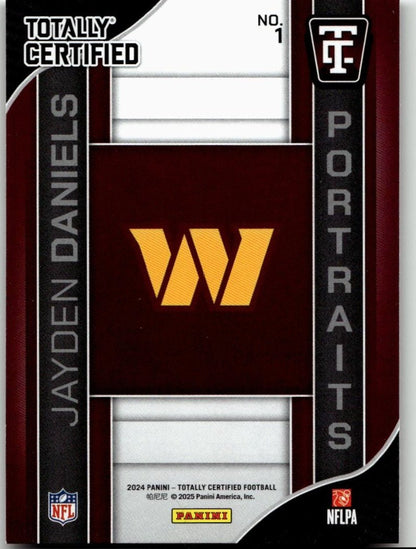 2024 Panini Totally Certified 1 Jayden Daniels Portraits - ChronicCards