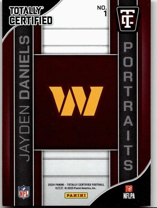 2024 Panini Totally Certified 1 Jayden Daniels Portraits - ChronicCards