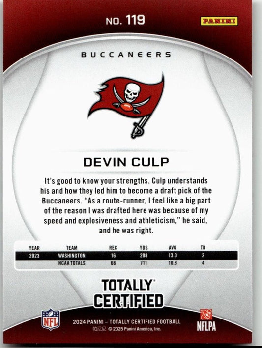 2024 Panini Totally Certified 119 Devin Culp - ChronicCards