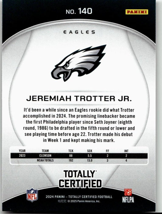 2024 Panini Totally Certified 140 Jeremiah Trotter Jr. - ChronicCards