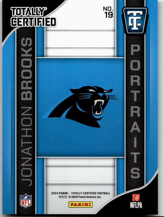 2024 Panini Totally Certified 19 Jonathon Brooks Portraits - ChronicCards