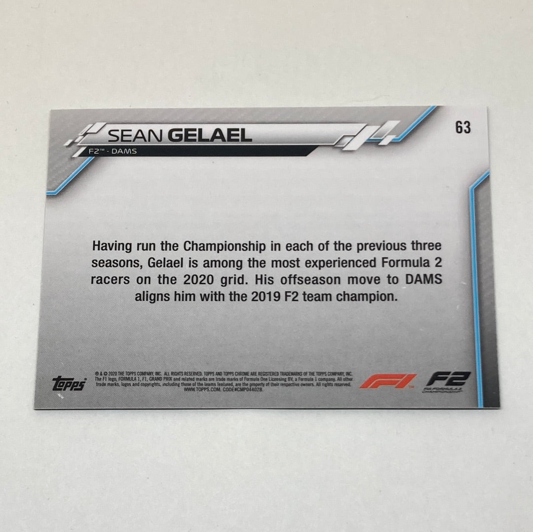 2020 Topps Chrome Sean Gelael #63 Base F1 Card