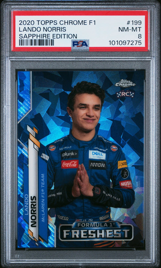 2020 Topps Chrome F1 Sapphire Edition 199 Lando Norris PSA 8 - ChronicCards