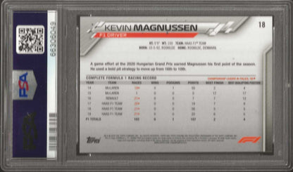 2020 Topps Chrome F1 Sapphire Edition 18 Kevin Magnussen PSA 8 - ChronicCards