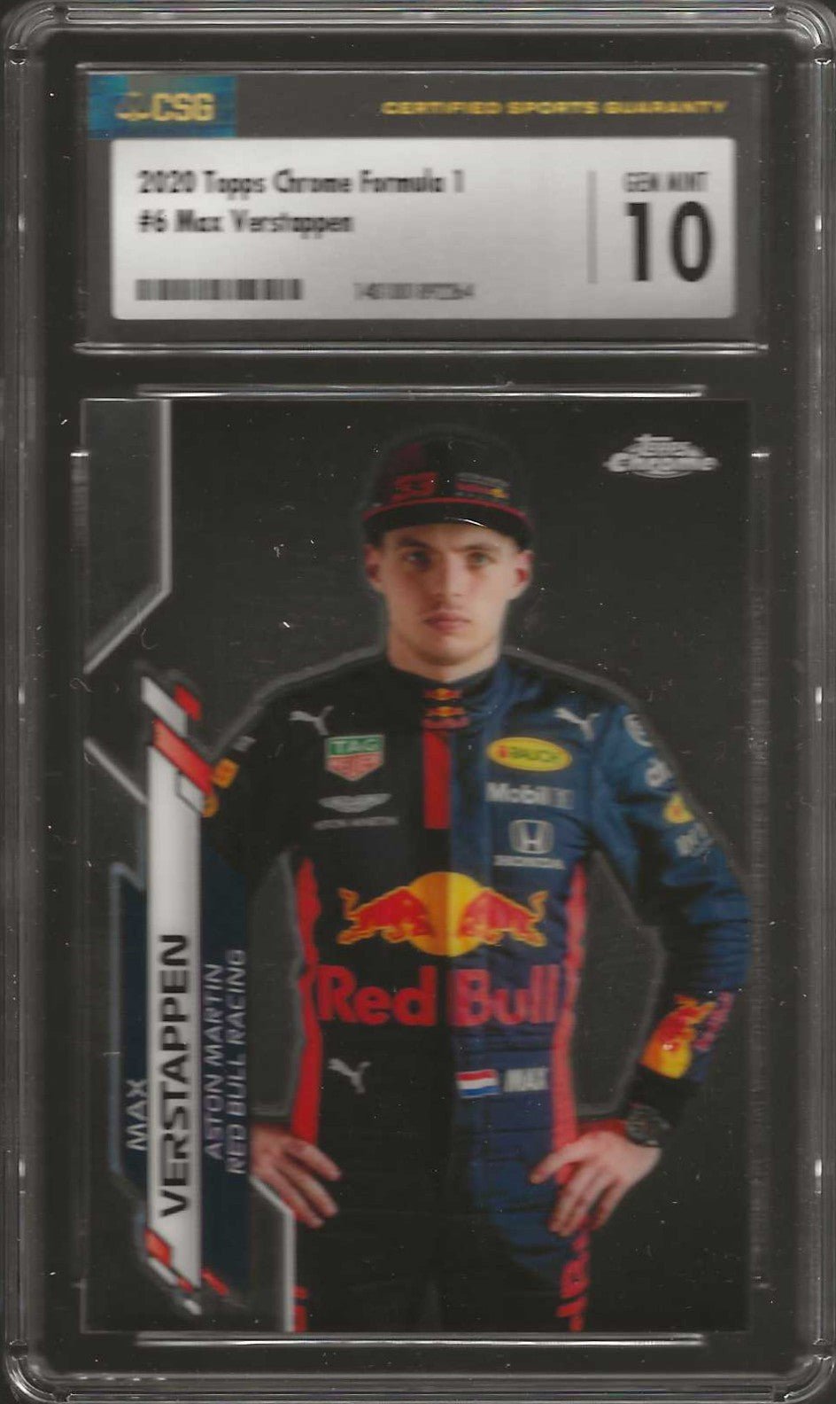2020 Topps Chrome Formula 1 6a Max Verstappen CSG 10 - ChronicCards