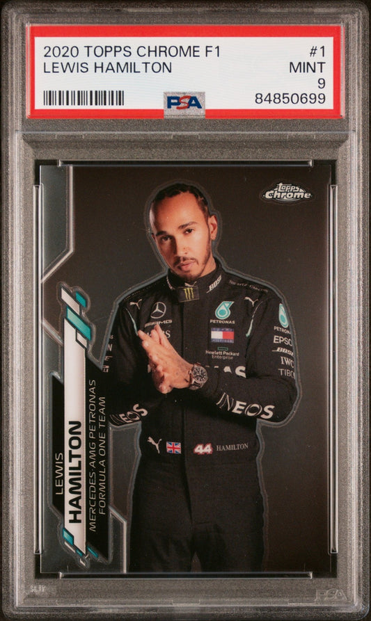 2020 Topps Chrome Formula 1 1 Lewis Hamilton PSA 9 - ChronicCards