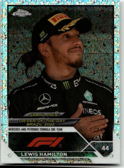 2023 Topps Chrome Formula 1 186 Lewis Hamilton Mini - Diamond Refractor /299 - ChronicCards