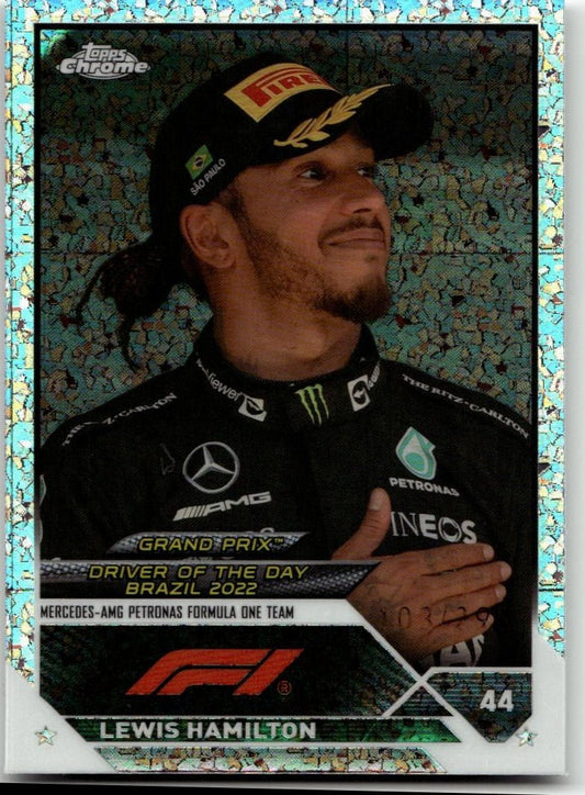 2023 Topps Chrome Formula 1 186 Lewis Hamilton Mini - Diamond Refractor /299 - ChronicCards