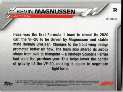 2020 Topps Chrome Formula 1 38 Kevin Magnussen Refractor - ChronicCards