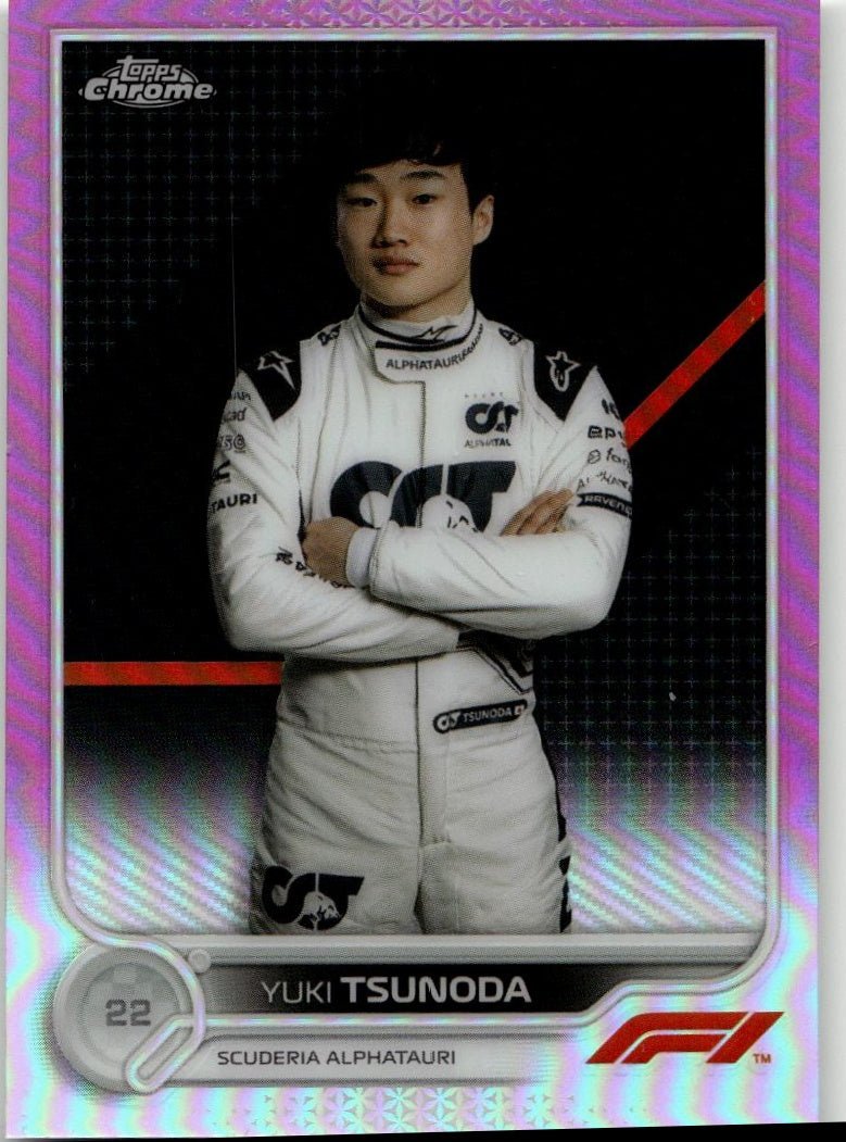 2022 Topps Chrome Formula 1 61 Yuki Tsunoda Pink /75 - ChronicCards