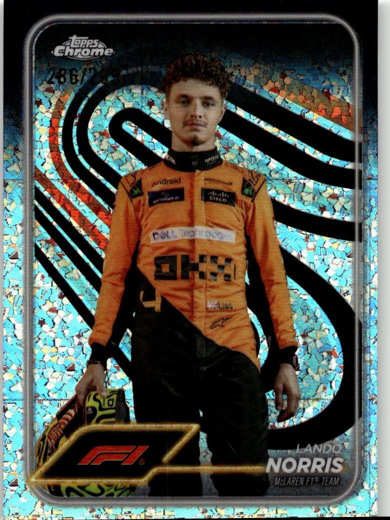 2024 Topps Chrome 7 Lando Norris Mini - Diamond Refractor /299 - ChronicCards