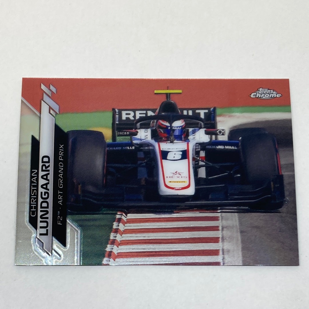 2020 Topps Chrome Christian Lundgaard  #68 Base F1 Card