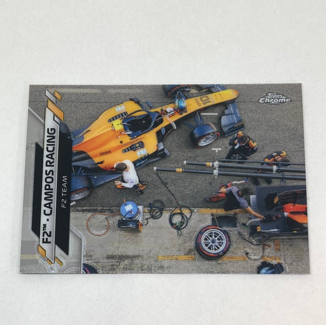 2020 Topps Chrome F2 Campos Racing #111 Base F1 Card