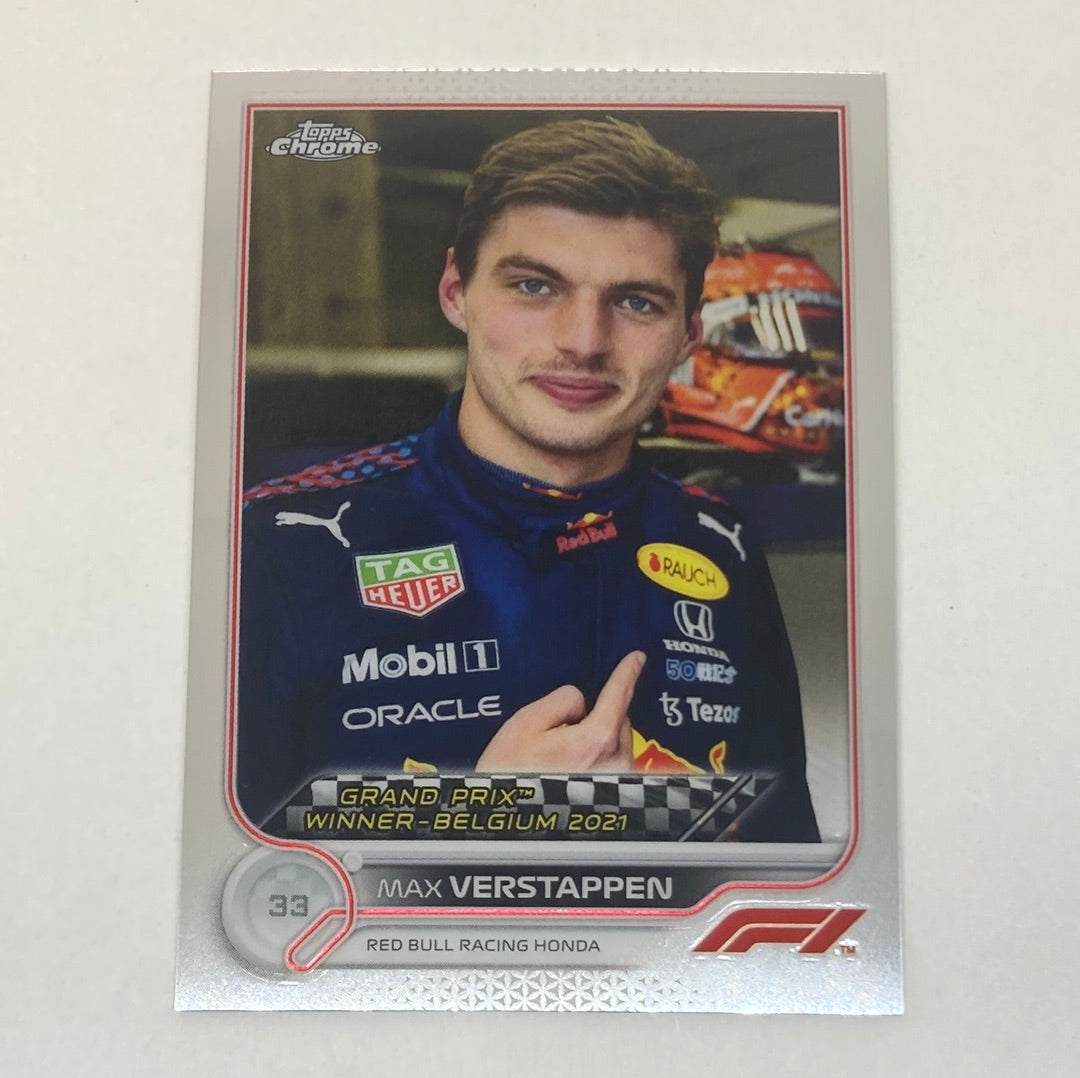 2022 Topps Chrome Max Verstappen #162 F1 Card