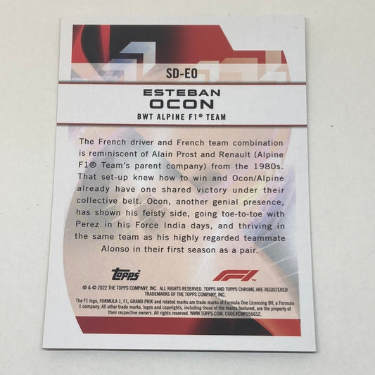 2022 Topps Chrome Esteban Ocon #SD - EO F1 Card - ChronicCards