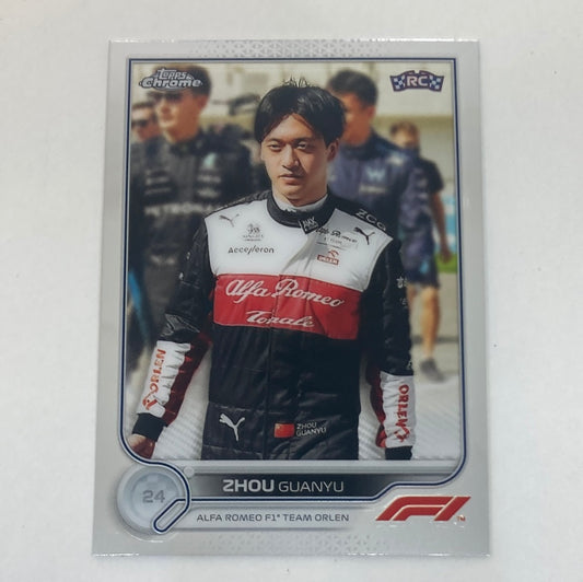 2022 Topps Chrome Zhou Guanyu #68 F1 Rookie Card