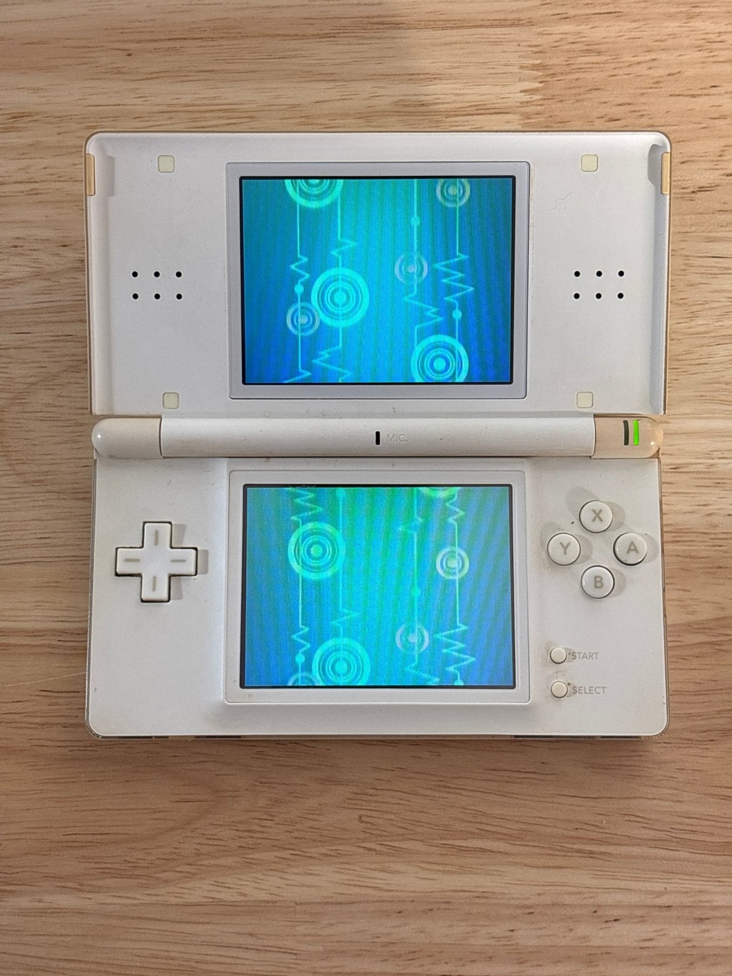 White Nintendo DS Lite with Charger, Stylus and GBA Dust Cover - ChronicCards