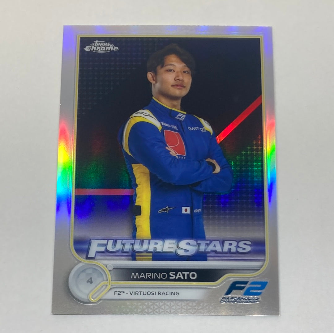 2022 Topps Chrome Marino Sato #80 F1 Refractor Cardo