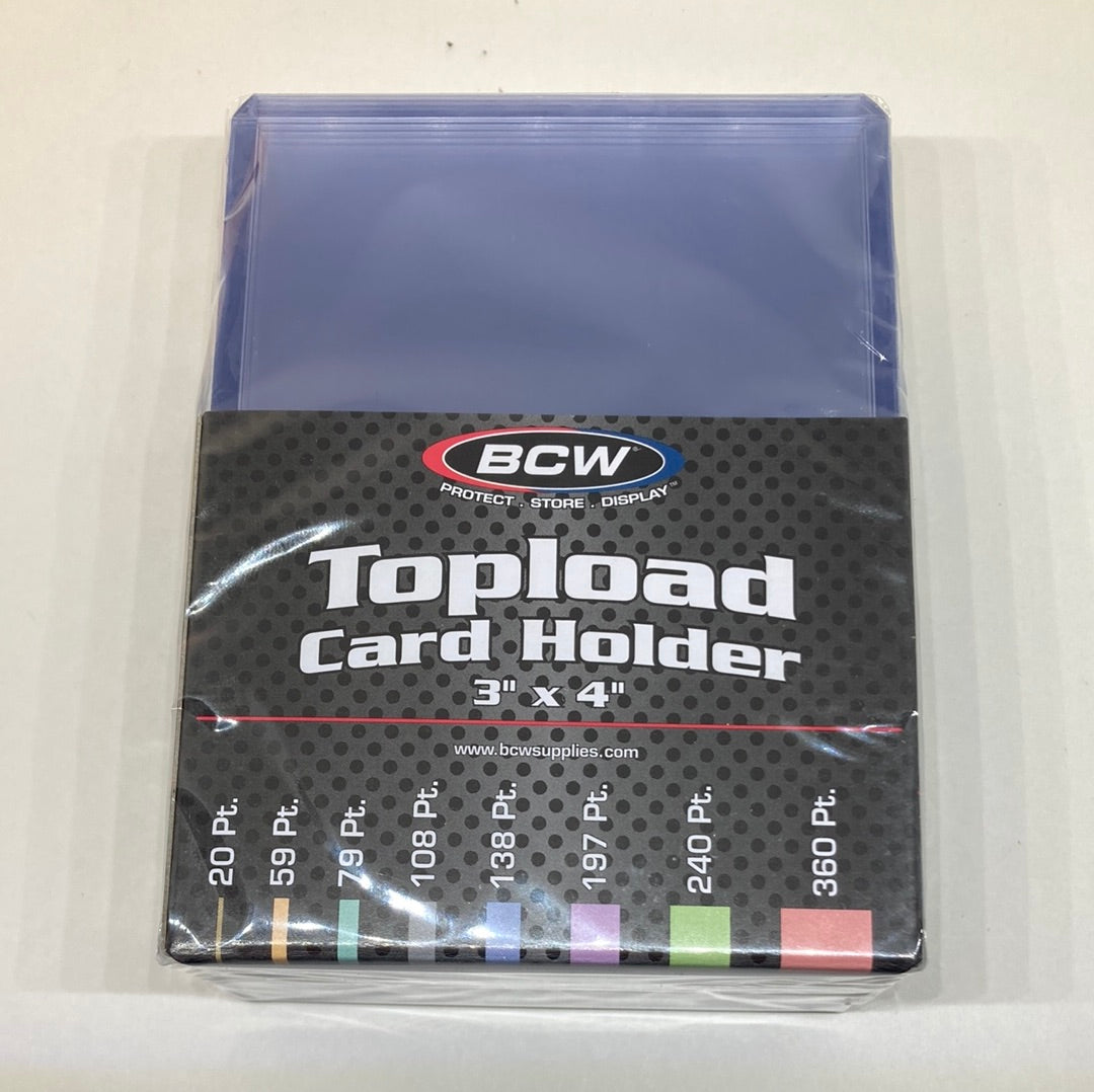 BCW Topload Card Holder - 25 Holders - 3” x 4”