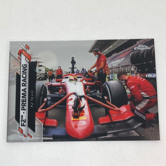 2020 Topps Chrome F2 Prema Racing #107 Base F1 Card