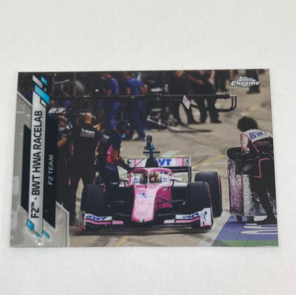 2020 Topps Chrome F2 BWT HWA Racelab #106 Base F1 Card - ChronicCards