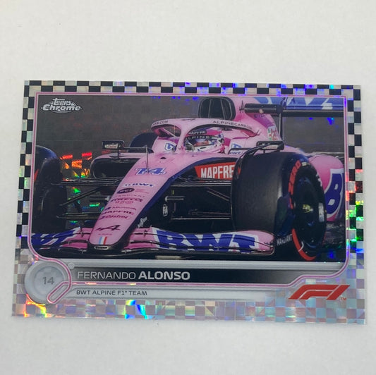 2022 Topps Chrome Fernando Alonso #15 F1 Refractor Cardo