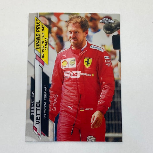 2020 Topps Chrome Sebastian Vettel Base #160 F1 Card