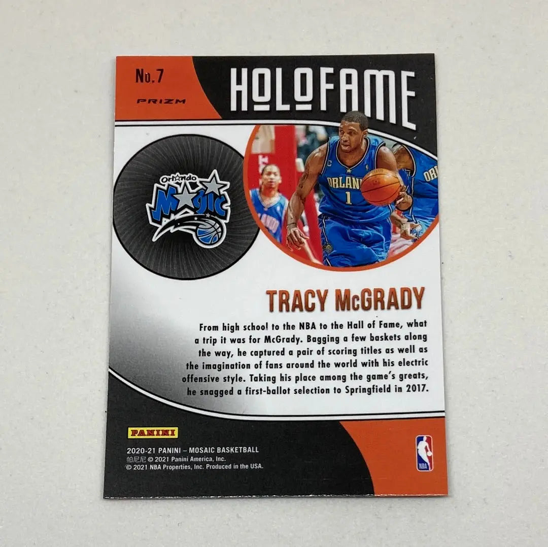 2020-21 Panini Mosaic Basketball Tracy Mcgrady HOLOFAME Prizm Panini