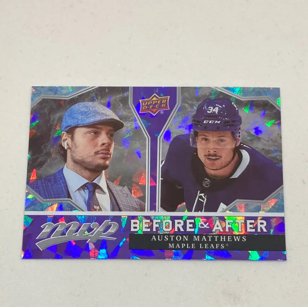 2021-22 Upper Deck Hockey Auston Matthews Before & After Upper Deck