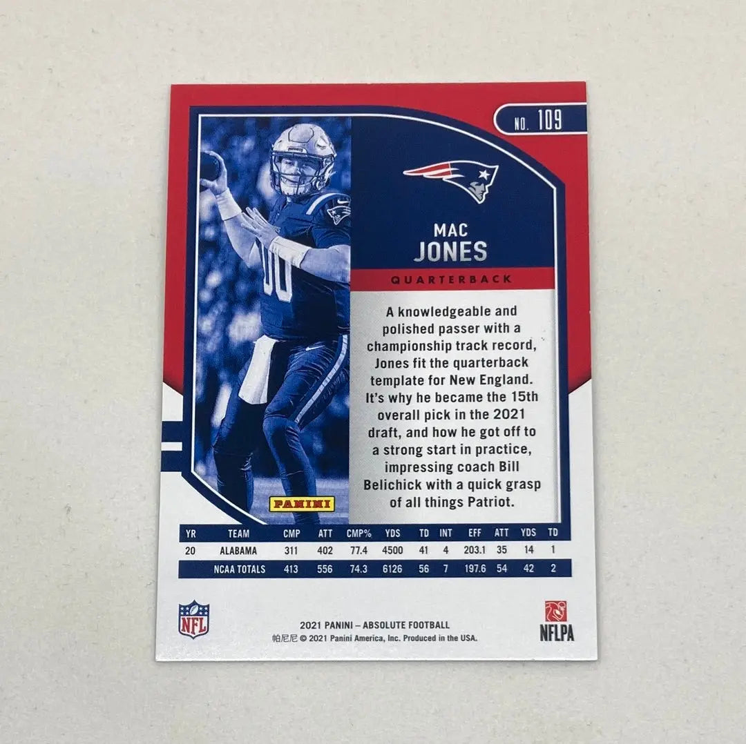 2021 Panini Absolute Mac Jones Rookie Panini