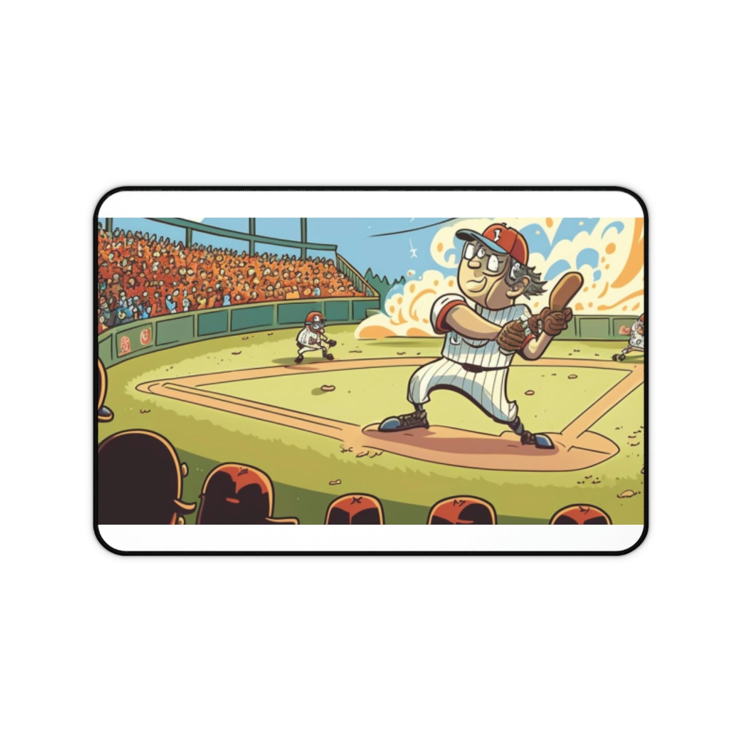 Baseball Game Cartoon Sports Card Mat Printify