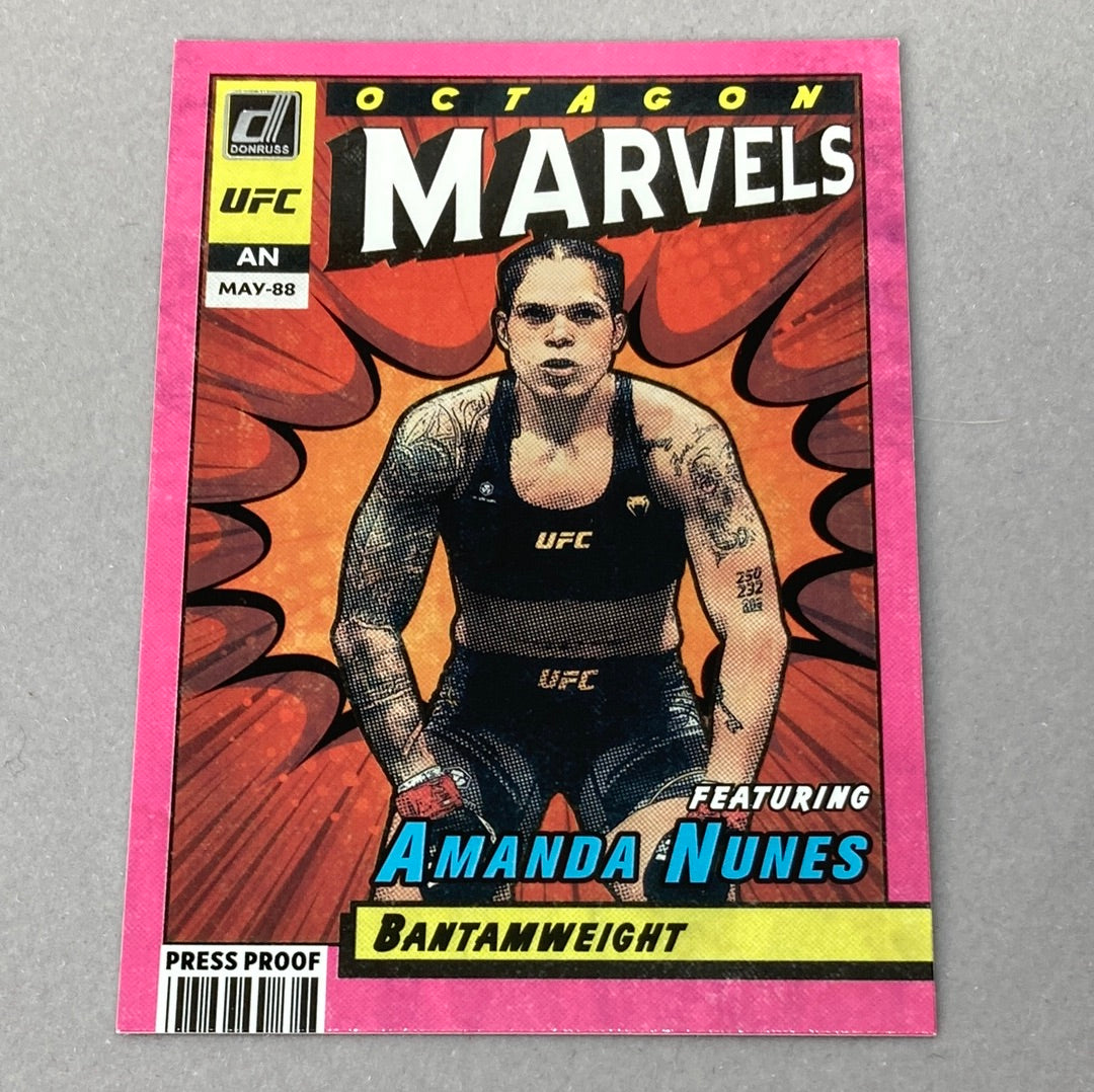 2022 Panini Donruss Amanda Nunes Octagon Marvels UFC Card Panini