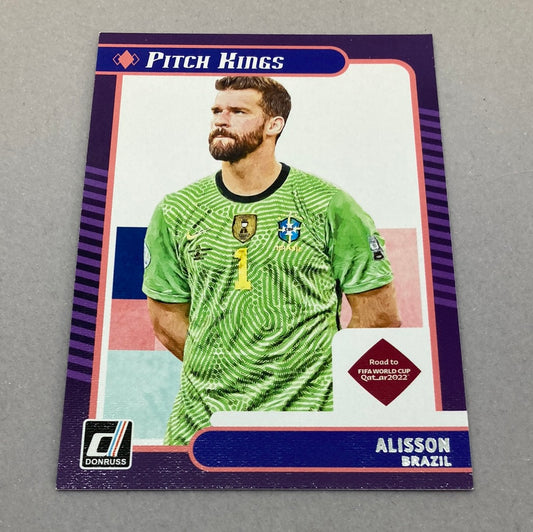 2021-22 Panini Donruss Alisson Pitch Kings Soccer Card Panini