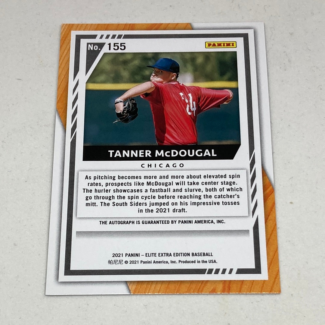 2021 Panini Extra Edition Tanner McDougal Autograph Baseball Card Panini