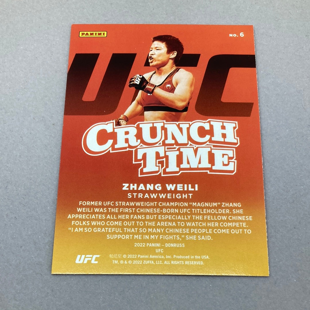 2022 Panini Donruss Zhang Weili Crunch Time UFC Card Panini