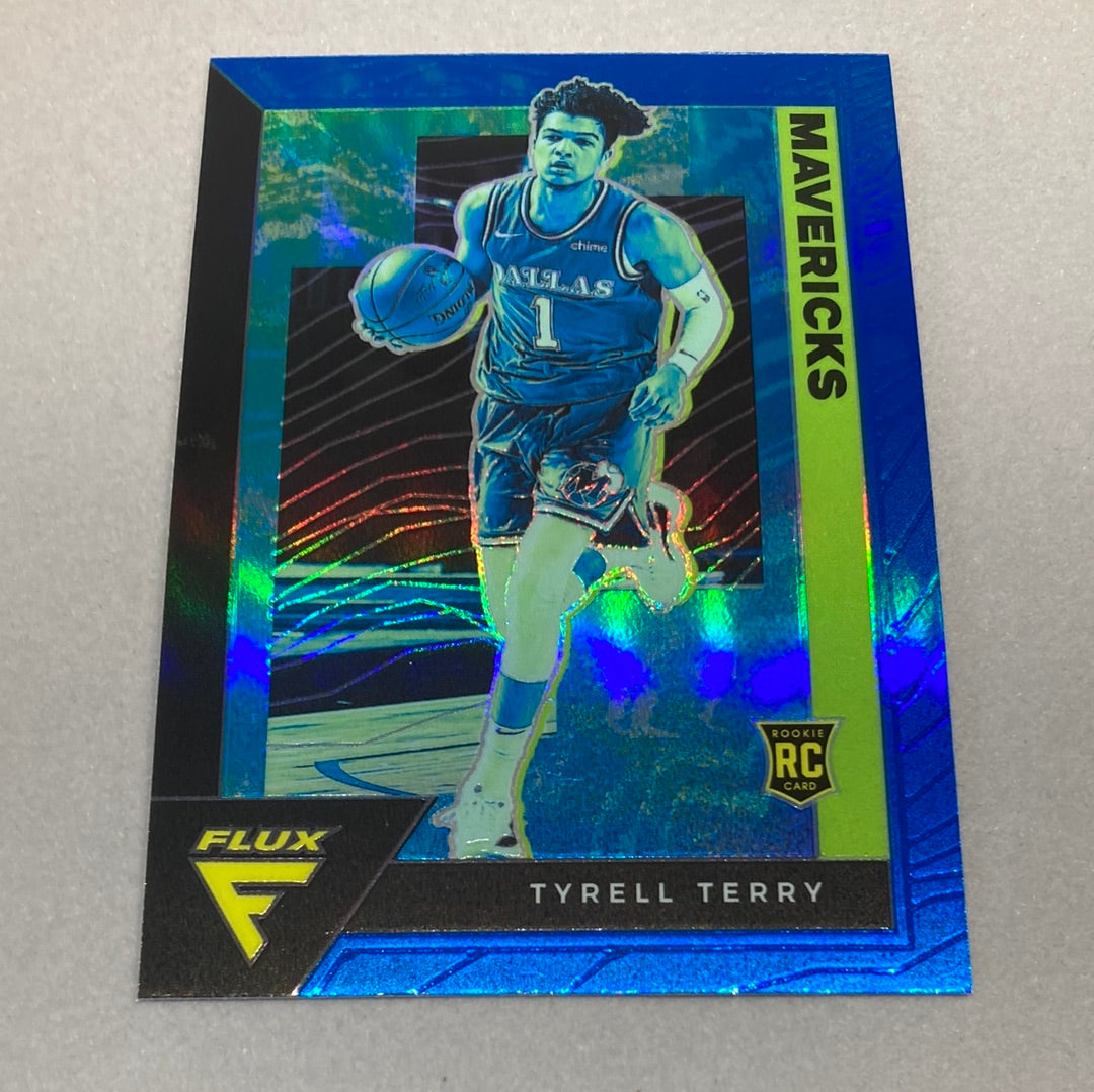 2020-21 Panini Flux Tyrell Terry Blue Prizm Rookie Card Panini