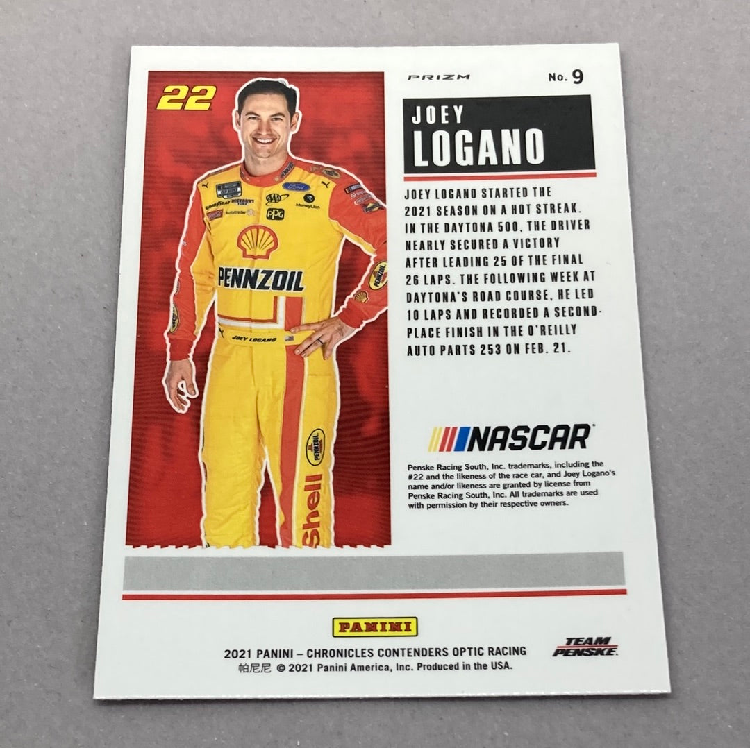 2021 Panini Chronicles Contenders Joey Logano Nascar Card Panini