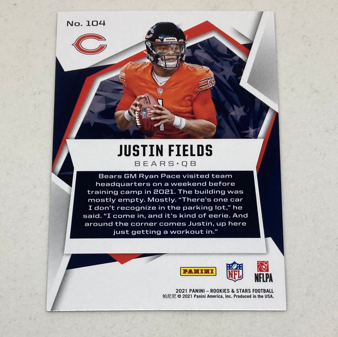 Justin Fields rookie online card