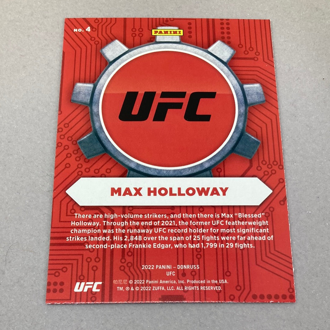 2022 Panini Donruss Max Holloway Craftsmen UFC Card Panini