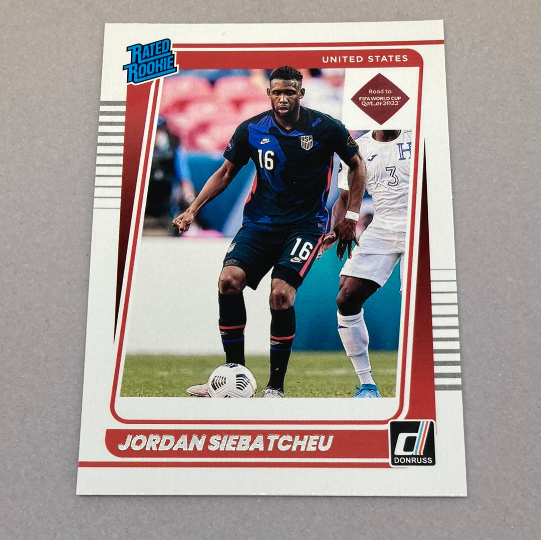 2021-22 Panini Donruss Jordan Siebatcheu Rated Rookie Soccer Card Panini