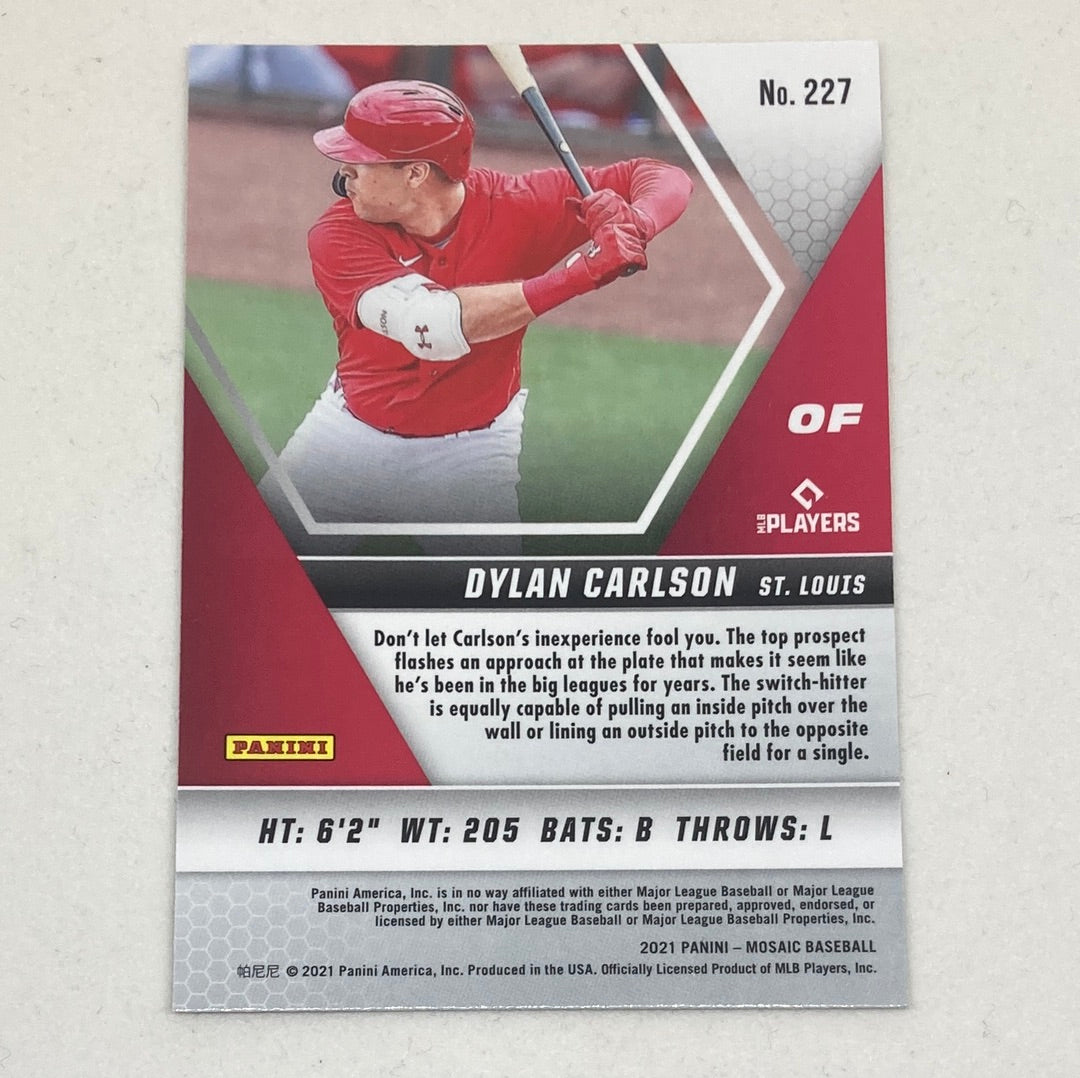 2021 Panini Mosaic Dylan Carlson Rookie Panini