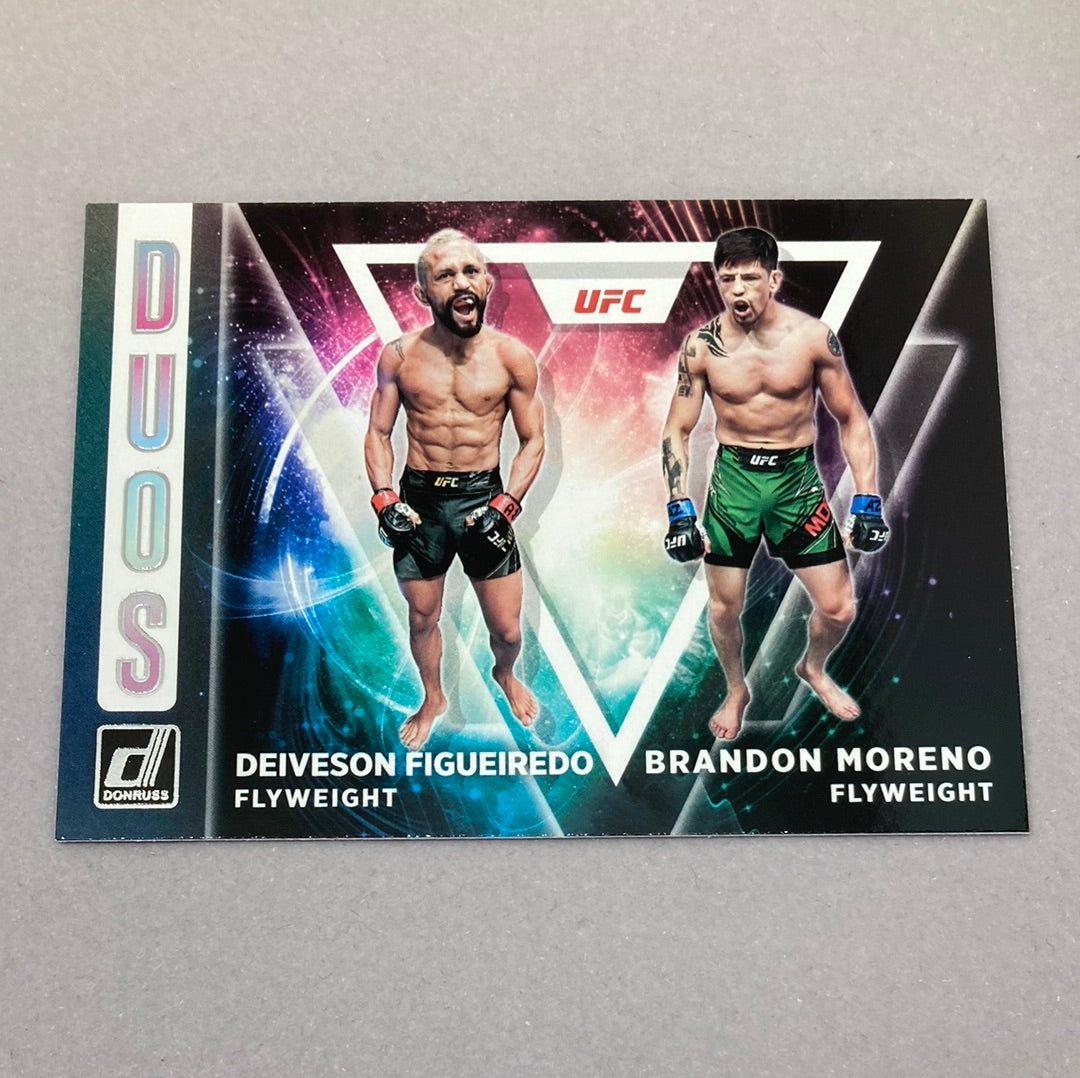 2022 Panini Donruss Deiveson Figueiredo & Brandon Moreno Duos UFC Card Panini