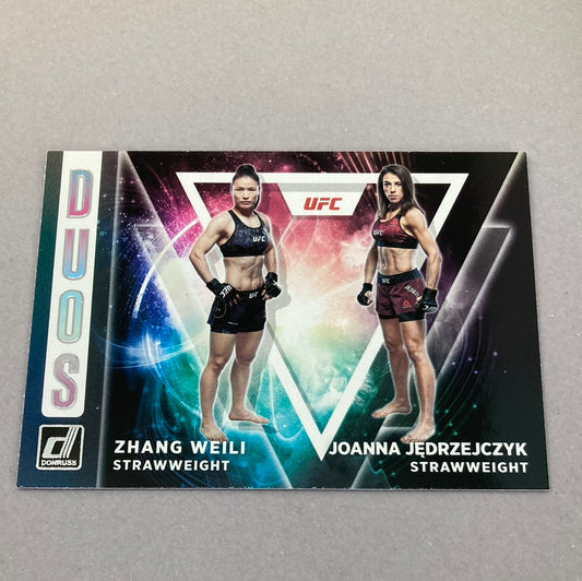 2022 Panini Donruss Zhang Weili & Joanna Jedrzejczyk Duos UFC Card Panini